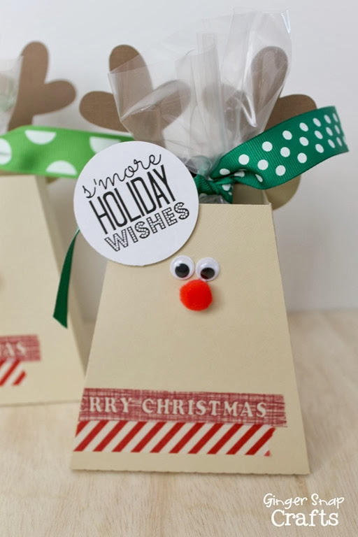s'more paper treat box #reindeer