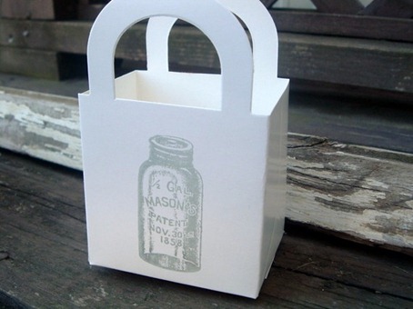 Mason Jar Wedding Favor Boxes from The Country Chic Cottage