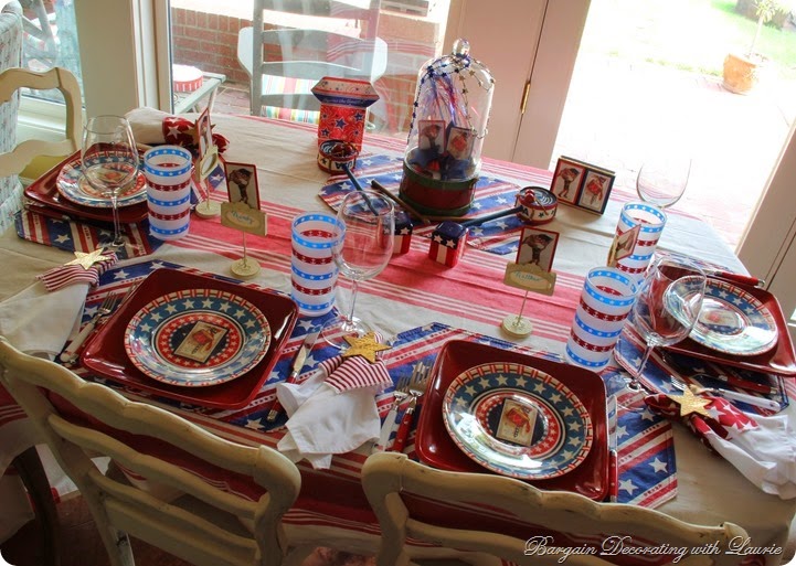 4th of July Table-Bargain Decorating with Laurie