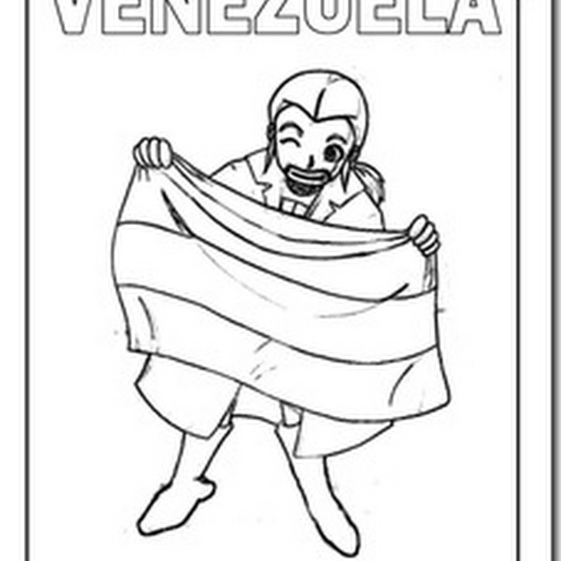 Colorear día de la Bandera Venezuela