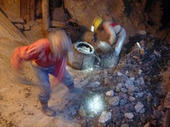 Miners at work.