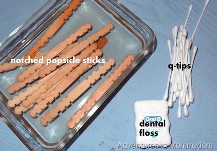 supplies for popsicle stick bow
