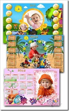 Coleção calendario 2012 PSD photoshop