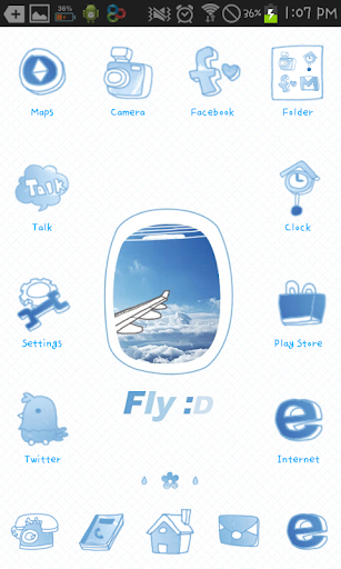 Fly Go launcher theme