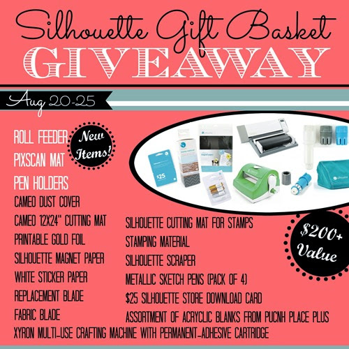 Silhouette Gift Basket Giveaway prize pack basket with date