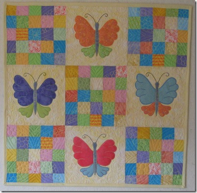 finished butterfly quilt