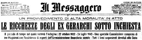 Messaggero Caduta Fascismo 1943