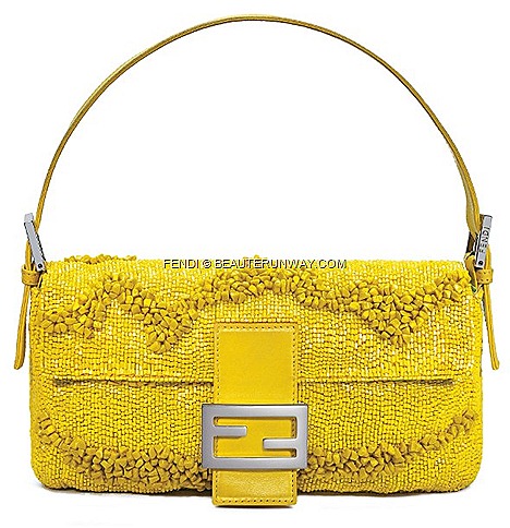FENDI BAGUETTE GIALLA  Limited Re Editions by Silvia Venturini FENDI FALL WINTER 2012 island of Ponza, I admired the golden reflections of the sun on the beach at Chiaia di Luna and  waves gently moved by breeze