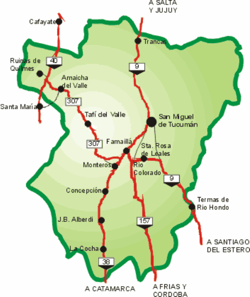 tafi del valle tucuman mapa