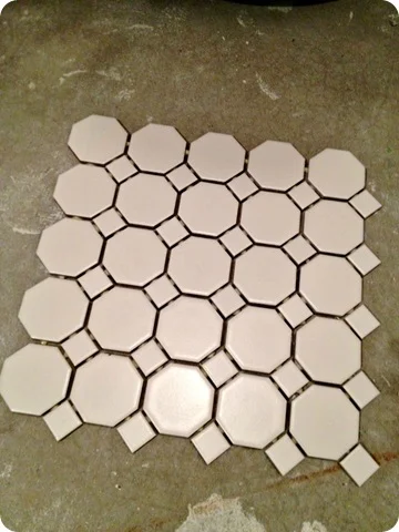 white octagon tile