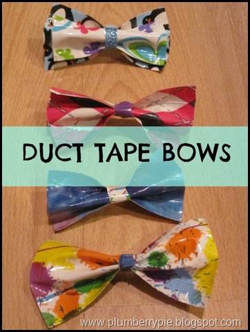 DUCT TAPE HAIR BOWS plumberry pie