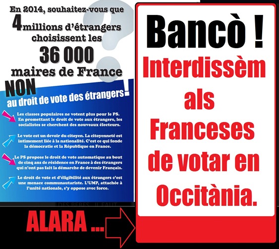 Interdissèm als Franceses de votar en Occitània.