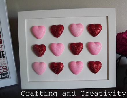 Framed Glitter Hearts 013