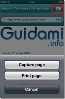 Webpage Capture per iOS Apple