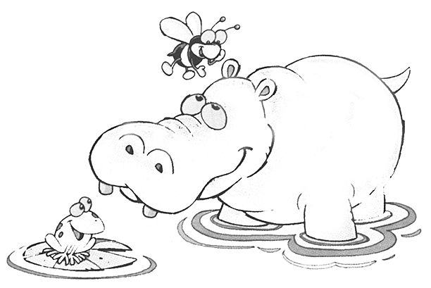 Dibujo De Hipopotamo