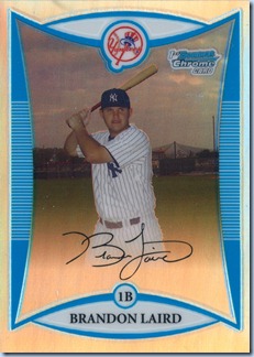 2008 Bowman Chrome Laird Refractor 474 of 500