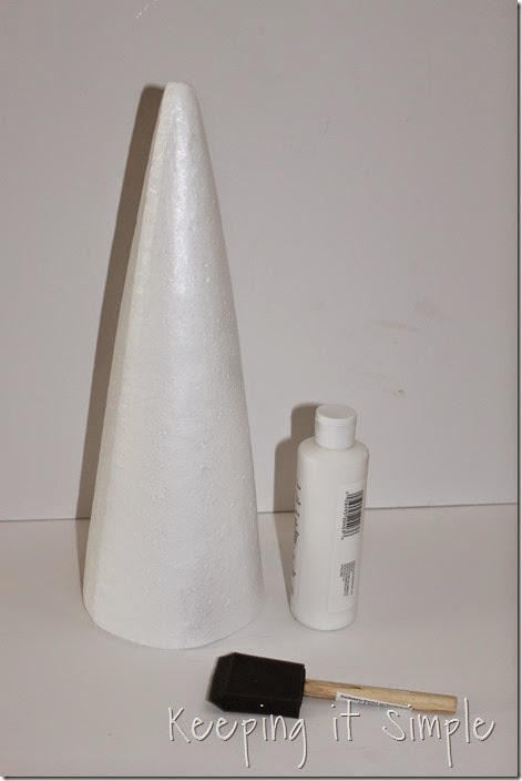 Glitter styrofoam cone Christmas Trees (2)