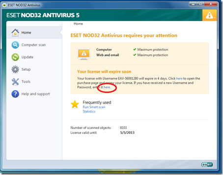 eset interface