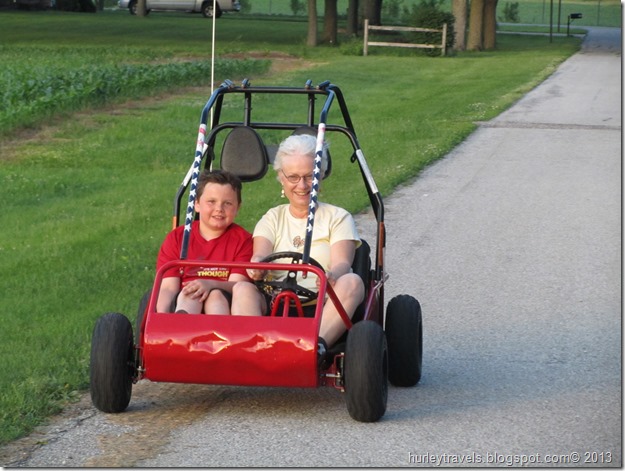 Chase and Nancy take a spin in his new vehicle.