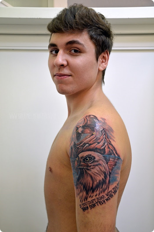 Dennis' Tattoo (14) zum 18. Geburtstag SOAR WITH THE EAGLES