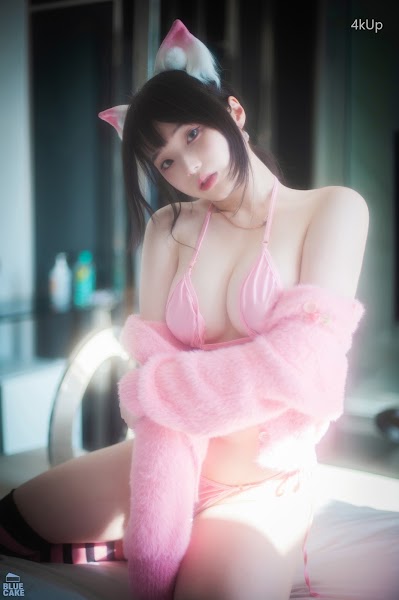 [BLUECAKE] Bambi (밤비) Naughty Cats Pink & Mint RED
