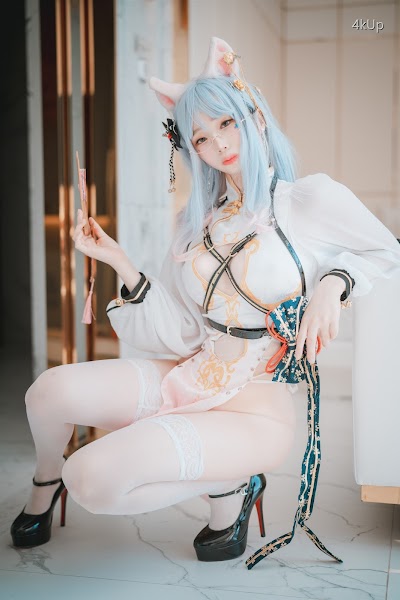 DJAWA Photo – Bambi (밤비) Le Chat Porte un Qípáo