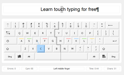 Free Touch Typing Tutor