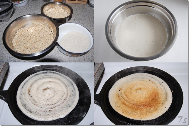 Brown rice dosai process