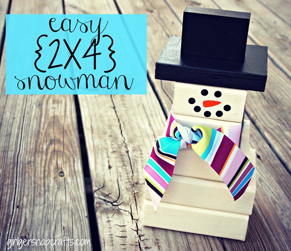 2x4 snowman from Ginger Snap Crafts