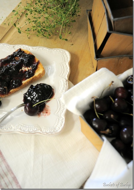 cherry preserves on toast