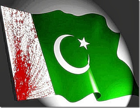 Blood Stained Pakistan Flag