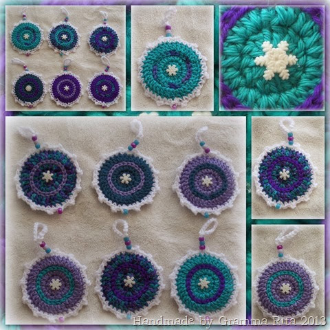 Blue and Purple Ornaments