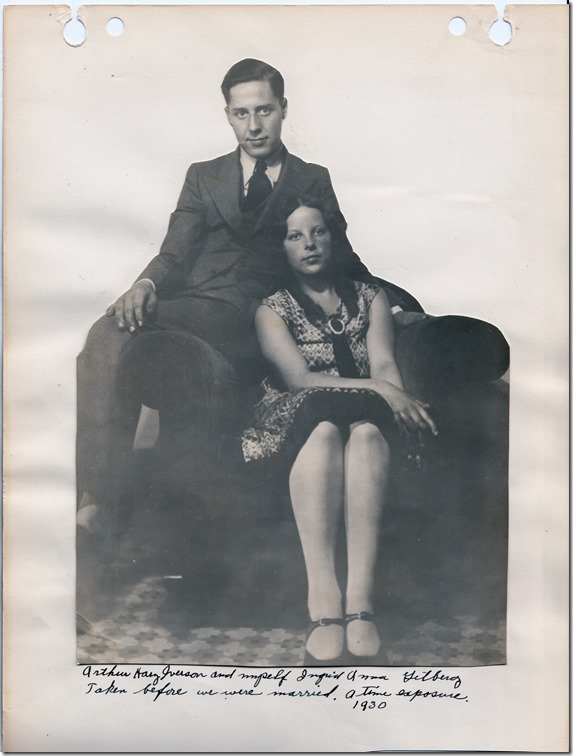 Arthur Iverson and Ingrid Gillberg in 1930