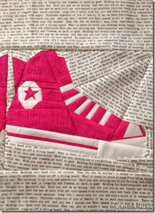 Converse High Top Paper Pieced Shoe by Quiet Play