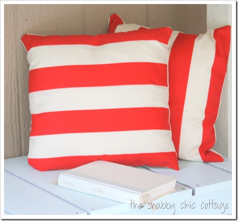 Red stripe pillow