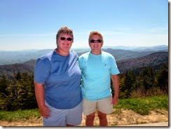 Gin and Syl at Clingmans Dome parking lot