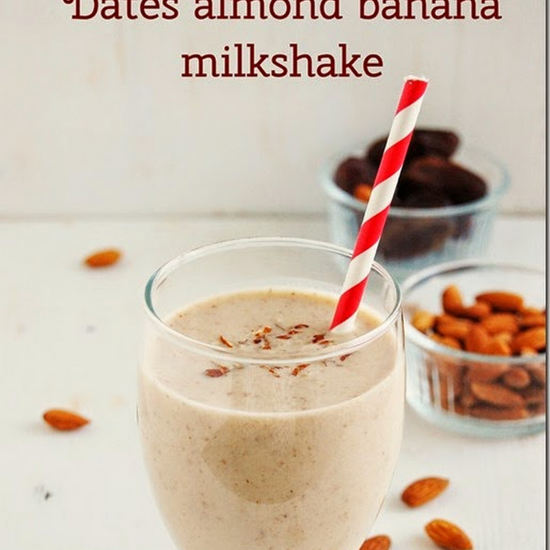 Dates almond banana milkshake