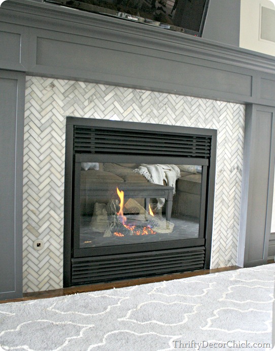herringbone marble tile