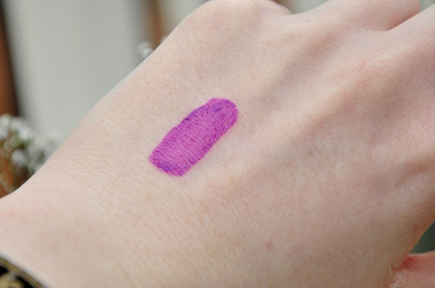 Lush Cosmetics Makeup Beauty Liquid Lipstick Drive Purple Swatch