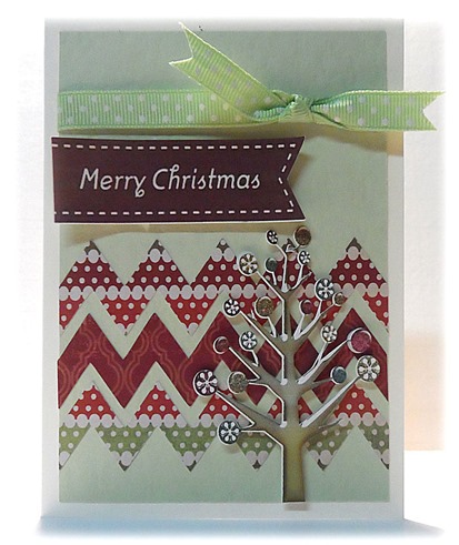 Chevron Christmas and Tree With Bow 1_apieceofheartblog