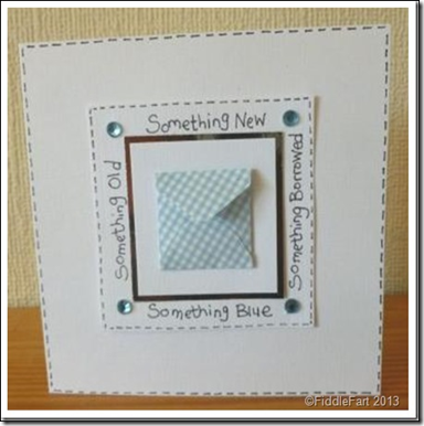 Old New Borrowed and Blue Silver Sixpence Card