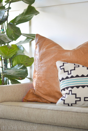 leather pillows
