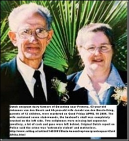 VAN DEN BOSCH couple murdered on dairy farm