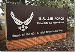 Fairchild AFB entrance sign