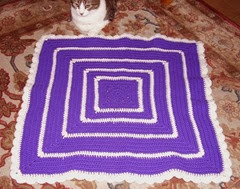 5 purple white halloween blanket