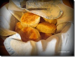 wrapped warm biscuits