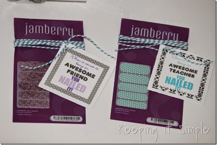 Jamberry nails gift with printable tags (3)