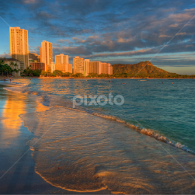 Waikiki Beach by Paul Atkinson - Landscapes Beaches