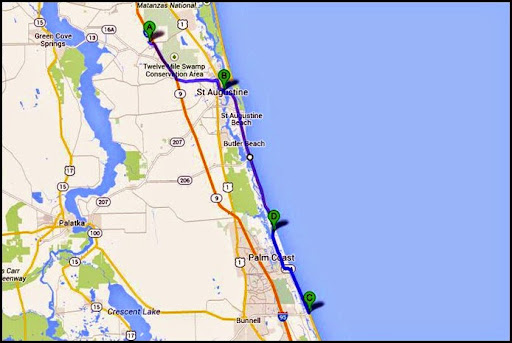 Bill and Nancy St Augustine - 00b Day Trip Map Thumb3 