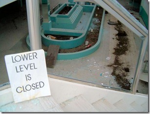 Lower Level Closed Sign